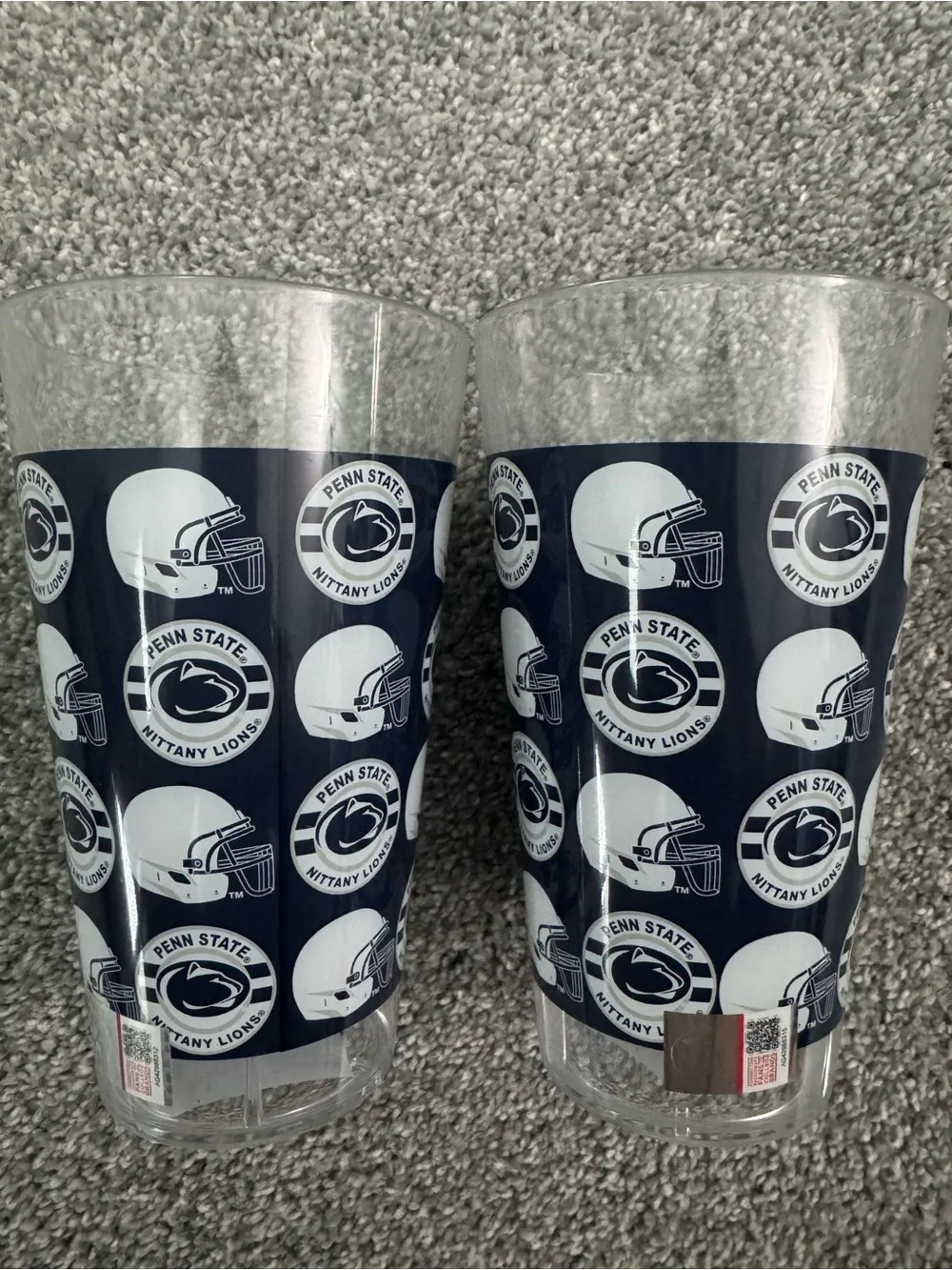 Nittany Lions Navy Logo Plastic Tumbler - Set of 2